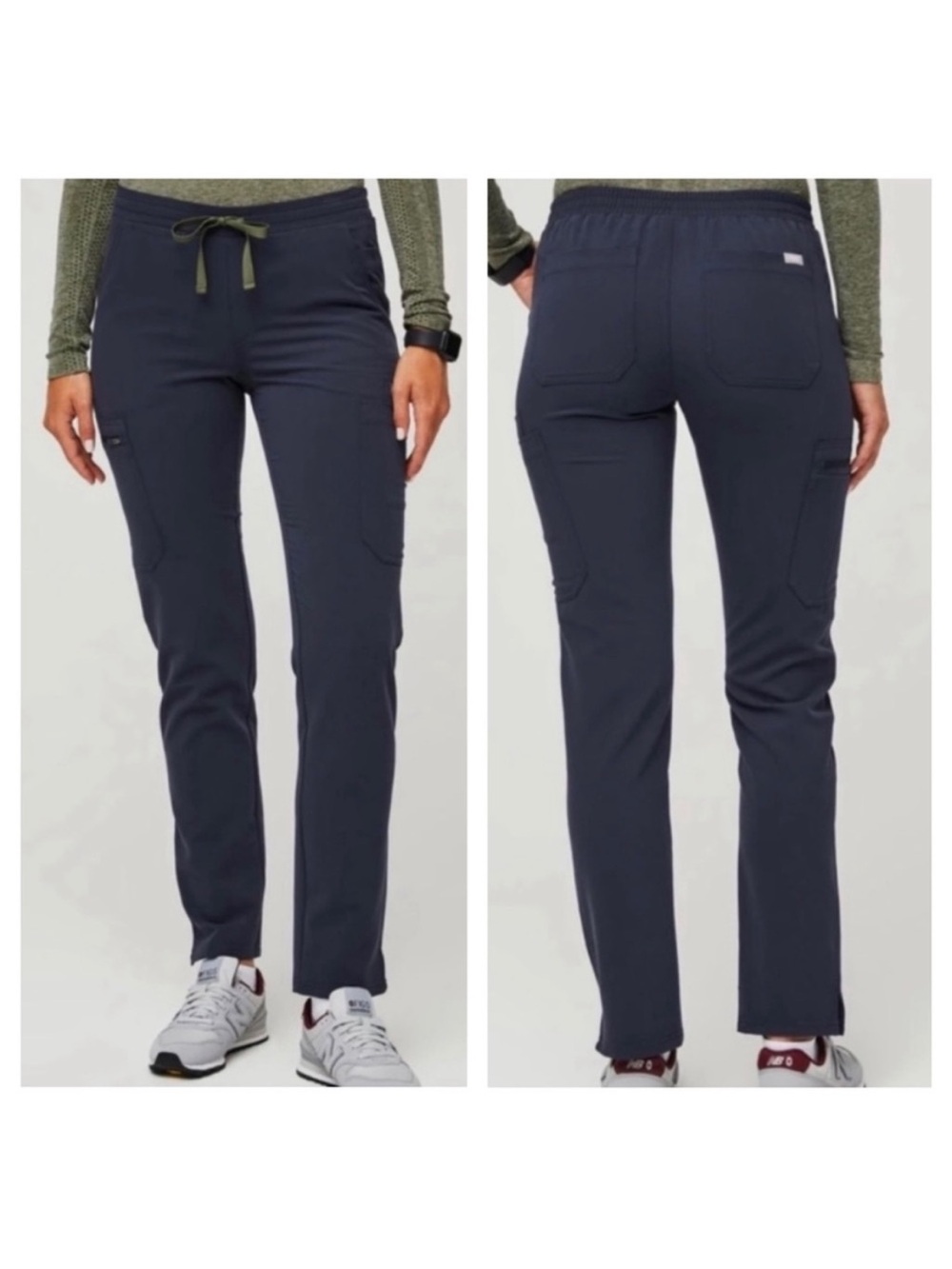 FIGS Yola Slim Fit Scrub Pants in Quiet Navy Size Small